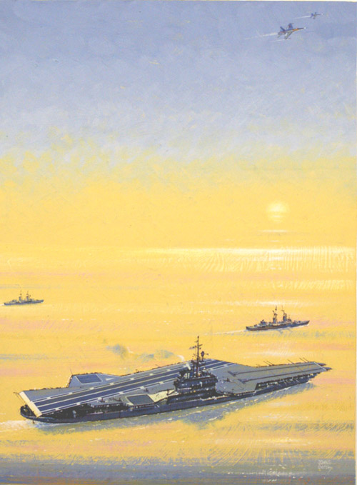 The Flying Sailors: Airborne On a Jet of Steam (Original) by John S Smith Art at The Illustration Art Gallery