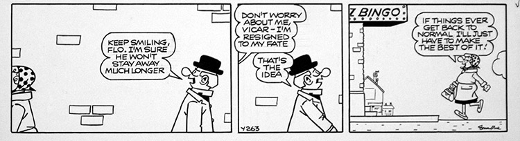 Andy Capp daily strip 2nd November 1990 (Original) (Signed) by Reg Smythe at The Illustration Art Gallery