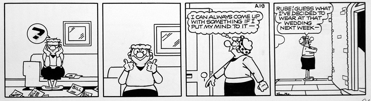Andy Capp daily strip 22nd January 1992 (Original) (Signed) art by Reg Smythe Art at The Illustration Art Gallery