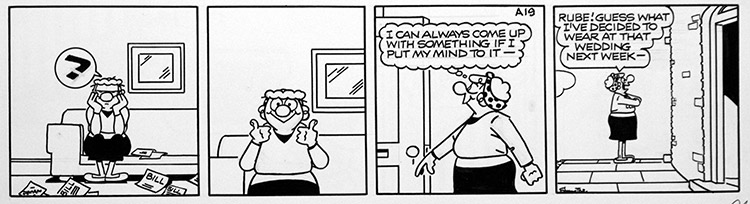 Andy Capp daily strip 22nd January 1992 (Original) (Signed) by Reg Smythe at The Illustration Art Gallery
