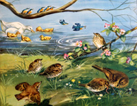 The Birds go to School (Original Macmillan Poster) (Print)