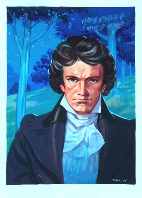 Ludwig van Beethoven (Original) (Signed) by F Stocks May at The Illustration Art Gallery