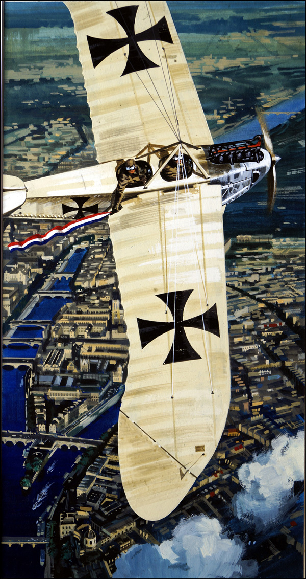 The First Bombs Over Paris (Original) by Ferdinando Tacconi Art at The Illustration Art Gallery