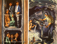 Cornish Tin Miners at work (Original Macmillan Poster) (Print)