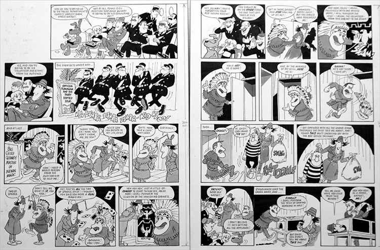Inspector Gadget: Show Time (TWO pages) (Originals) by Inspector Gadget (Titcombe) at The Illustration Art Gallery