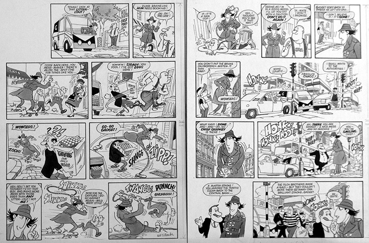 Inspector Gadget: Litter Lout (TWO pages) (Originals) by Inspector Gadget (Titcombe) at The Illustration Art Gallery