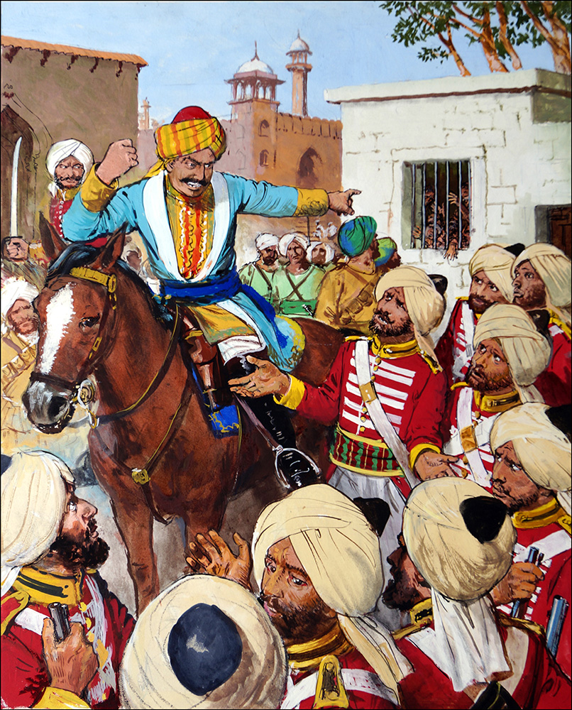 Indian Mutiny - Massacre (Original) art by Clive Uptton Art at The Illustration Art Gallery