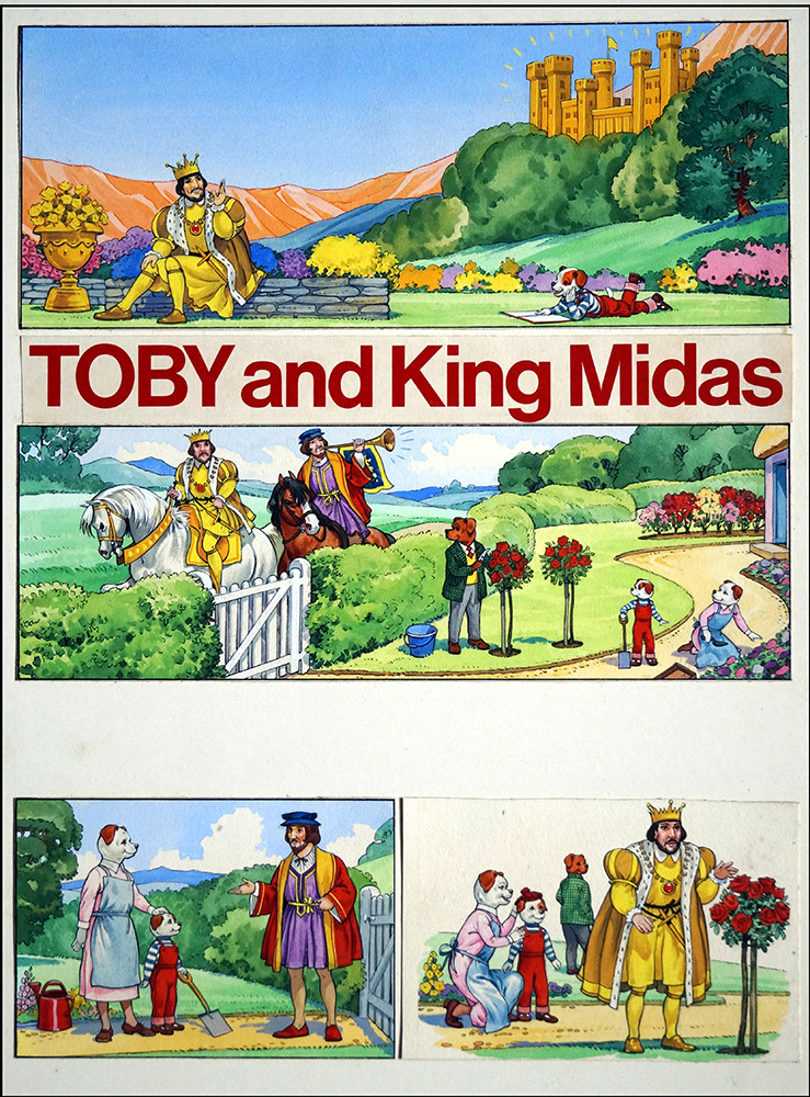 Toby Meets King Midas (COMPLETE 3 PAGE STORY) (Originals) art by Doris White Art at The Illustration Art Gallery