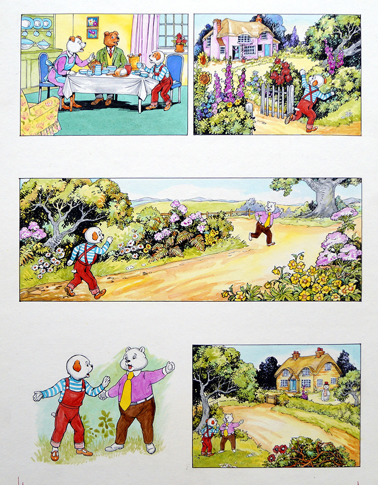 Toby and the Summer Snowmen (Original) art by Doris White at The Illustration Art Gallery