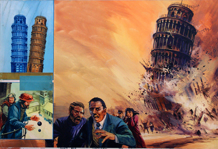 The Leaning Tower of Pisa (Original) by Gerry Wood Art at The Illustration Art Gallery