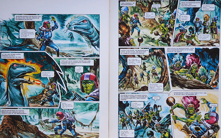 Keren and The Repullus from 'Civil War in Daveli' (TWO pages) (Originals) by The Trigan Empire (Gerry Wood) at The Illustration Art Gallery