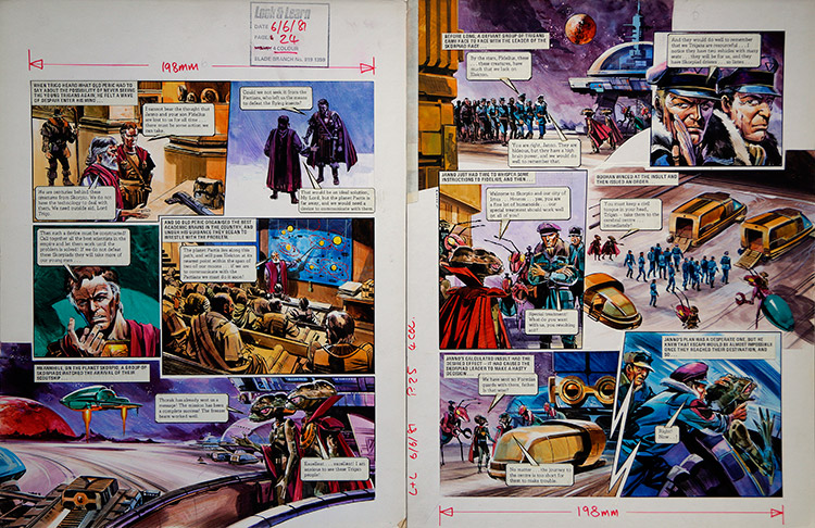 Revolting Ants from 'The Return of The Skorpiads' (TWO pages) (Originals) (Signed) by The Trigan Empire (Gerry Wood) at The Illustration Art Gallery
