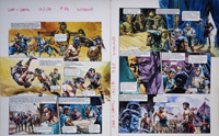 The Challenge from 'The War of The Zolts' (TWO pages) (Originals) (Signed)