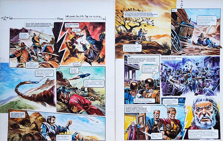 Kaylor's Plight from 'The Poisoning of Trigan's Youth' (TWO pages) (Originals) by The Trigan Empire (Gerry Wood) at The Illustration Art Gallery
