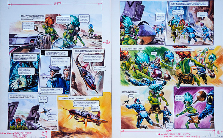 Murdering Devil from 'Civil War in Daveli' (TWO pages) (Originals) by The Trigan Empire (Gerry Wood) at The Illustration Art Gallery
