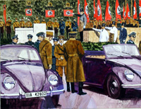 Hitler inspecting the VW Beetle (Original)