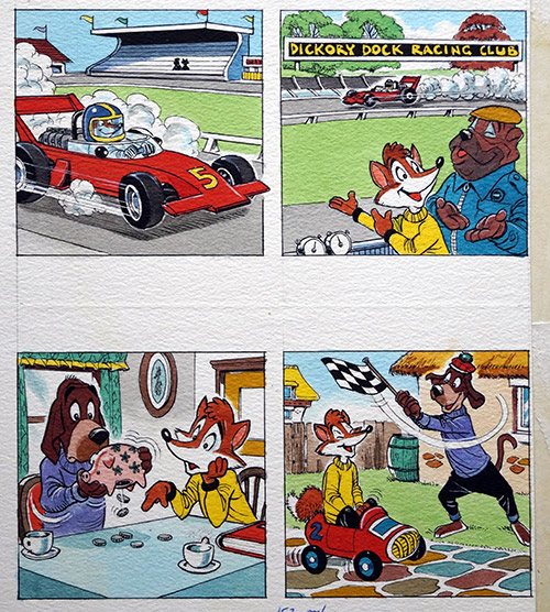 Not Quite Formula One (Original) by Peter Woolcock Art at The Illustration Art Gallery