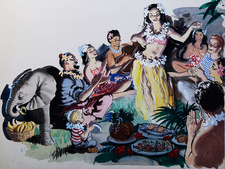The Hula Feast (Originals) by John Worsley Art at The Illustration Art Gallery