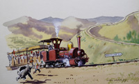 The Darjeeling Himalayan Railway art by John Worsley